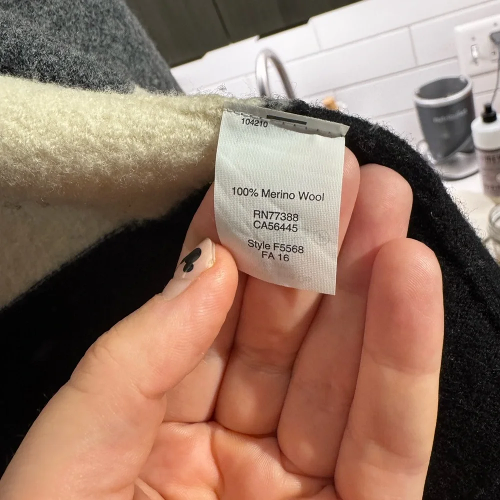 Madewell Striped Boiled Wool 100% Merino Wool Meridian Cardigan Size S/M - Picture 7 of 8